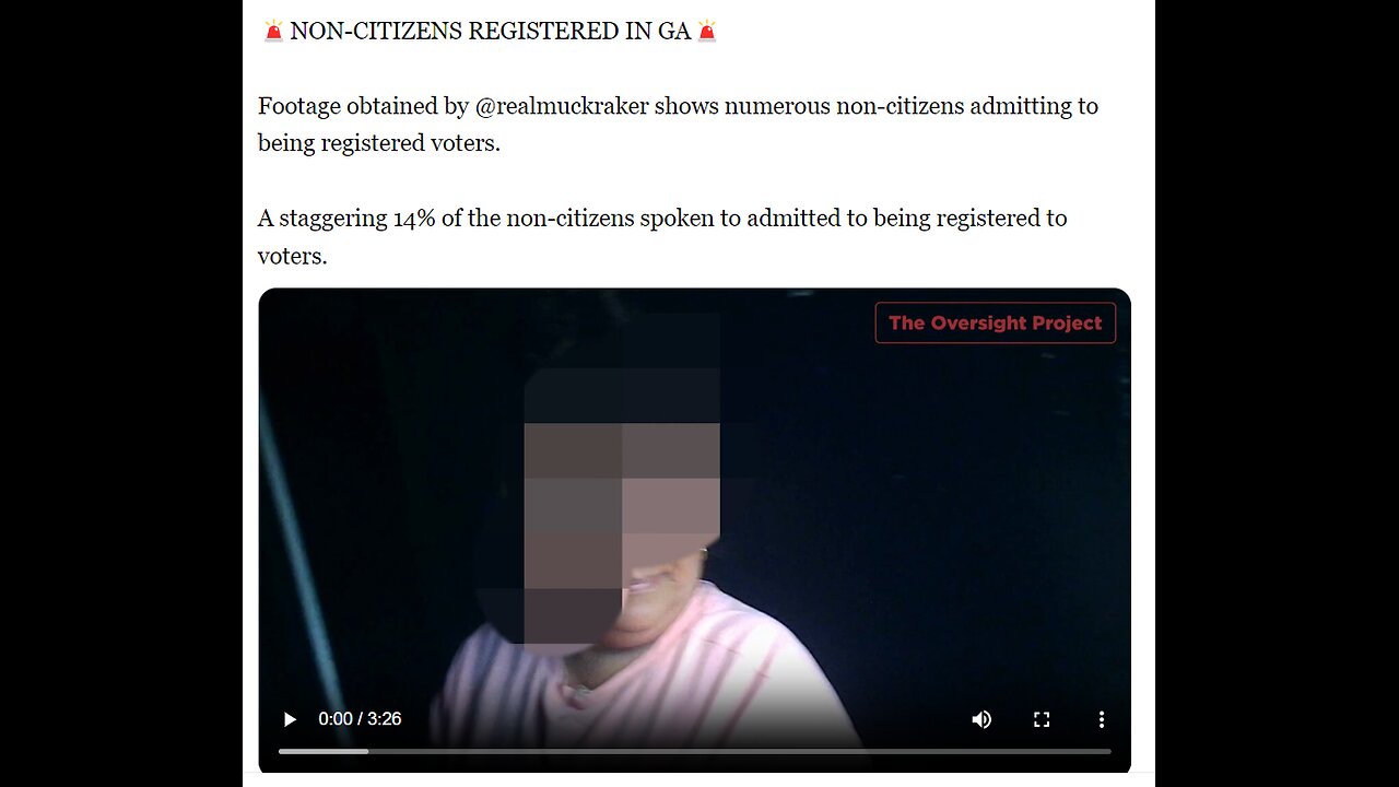 🚨NON-CITIZENS REGISTERED IN GA | 14% of the non-citizens registered to vote