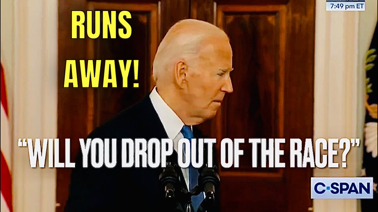 Hidin’ Biden just gave a short speech and then RAN AWAY from Reporter’s Questions! 🏃♂️