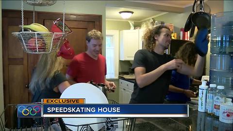 Speedskaters training for the Olympics are all under one roof