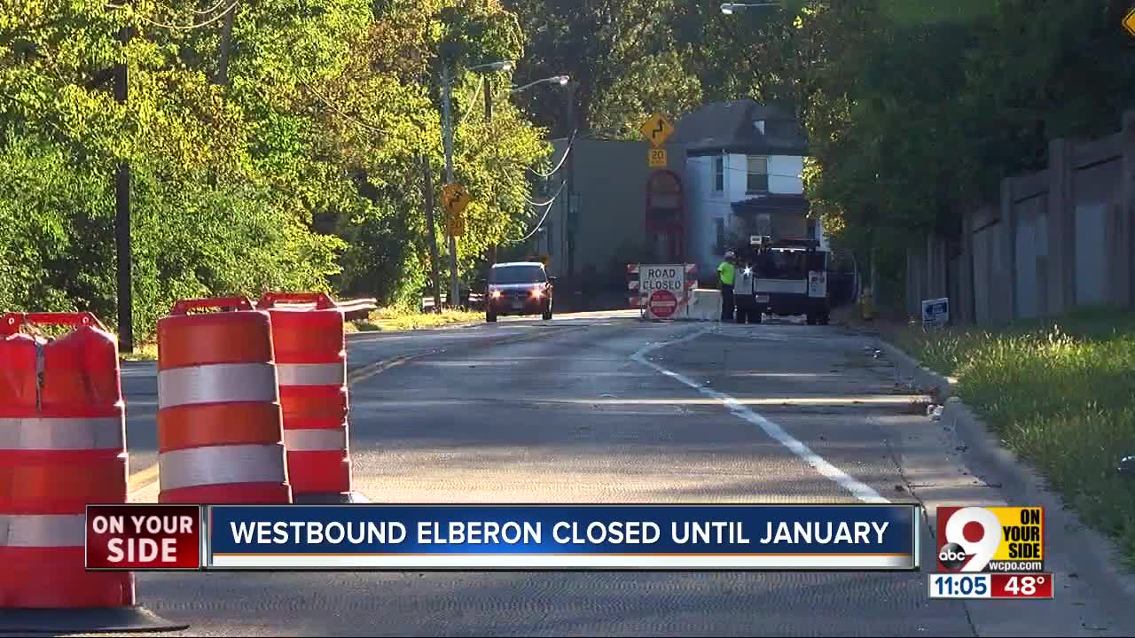Westbound Elberon closed until at least January 2020