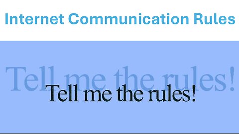 The Internet Communication Rules