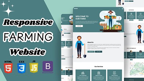 👩‍🌾 Responsive Farming Website Design || HTML, CSS, JS & Bootstrap 🔔