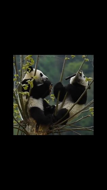Panda 🐼 💕 happy in natural life 🤣#Shorts #ytshorts #UbertainmentFun #Dogs #Animals #Fun