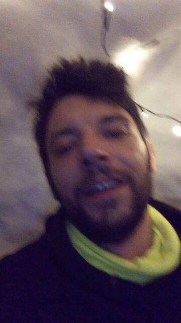 Igloo camping with my dog