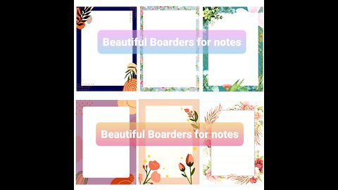 Beautiful Boarder Note Paper
