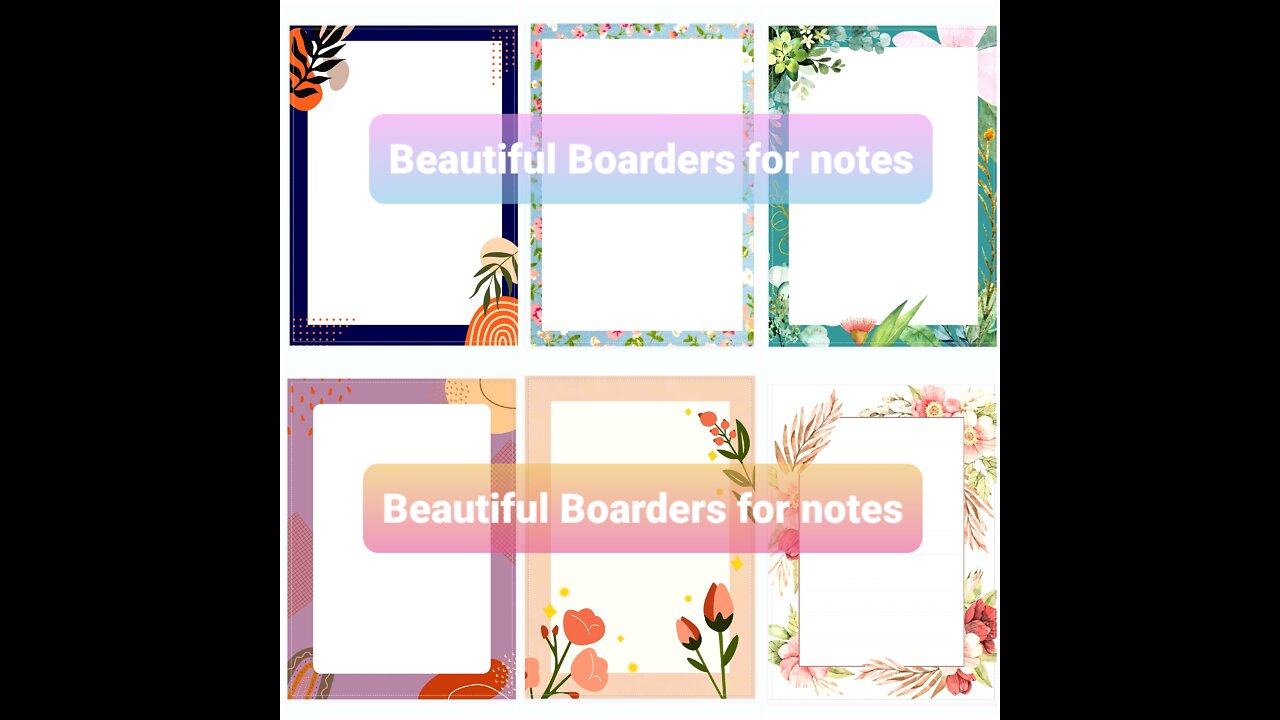 Beautiful Boarder Note Paper