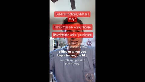 What is a deed ￼restriction?