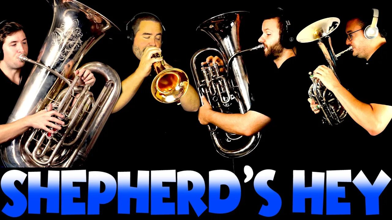 TUBA + EUPHONIUM + BARITONE + CORNET = BEST BRASS VERSION of Shepherd's Hey by Percy Grainger!!!