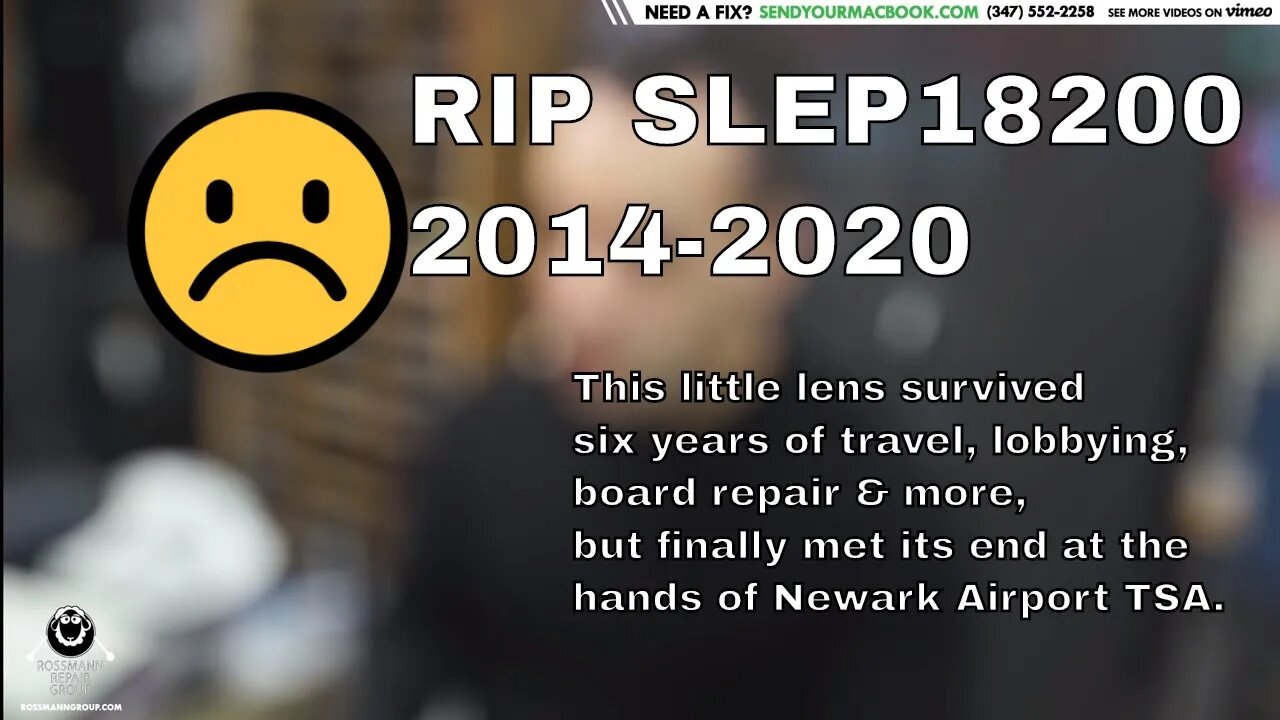 RIP Louis' first real lens - 2014-2020. ⚰️ Cause of death - TSA 😞