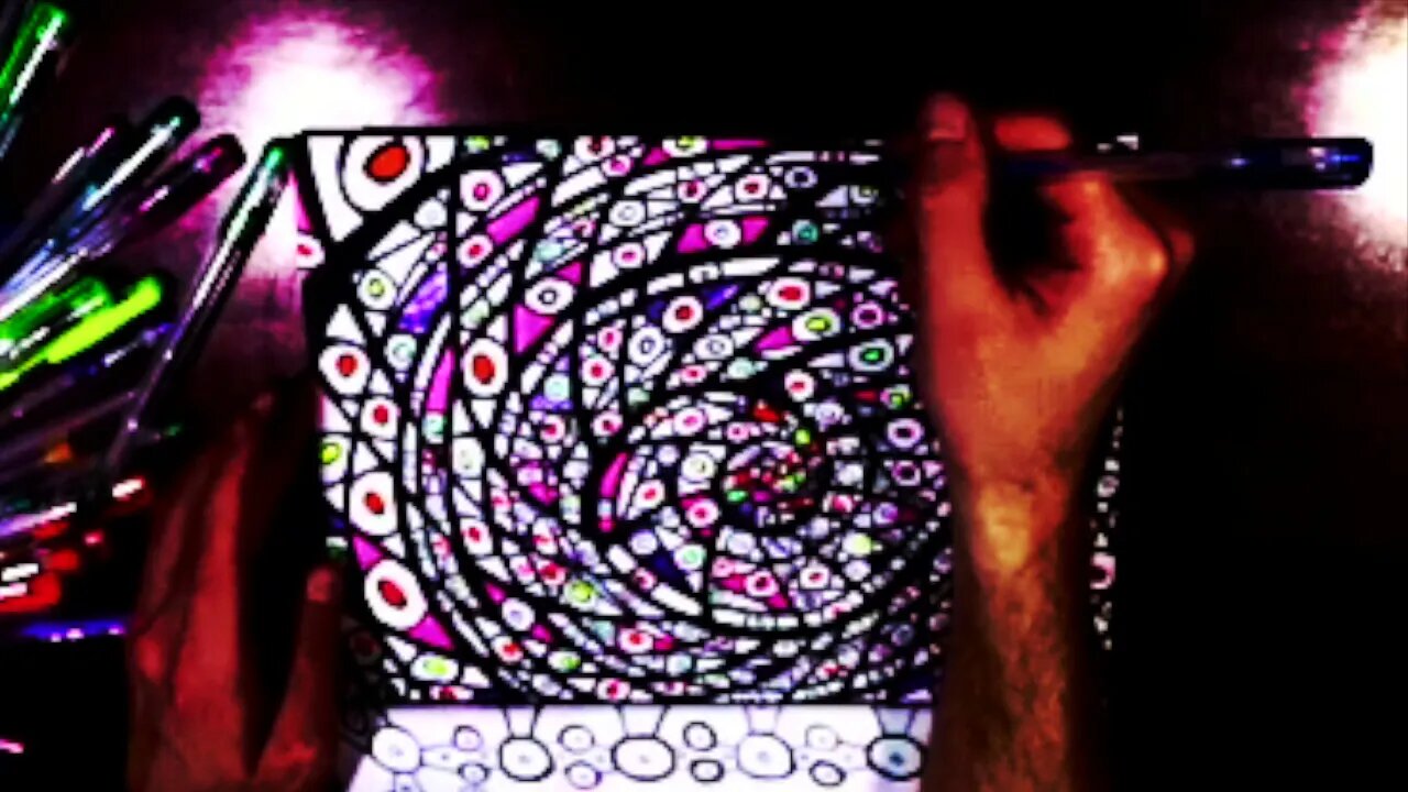 Visual Coloring Relaxation- "Where Do We Go Frm Here? "#10 Two Heads"