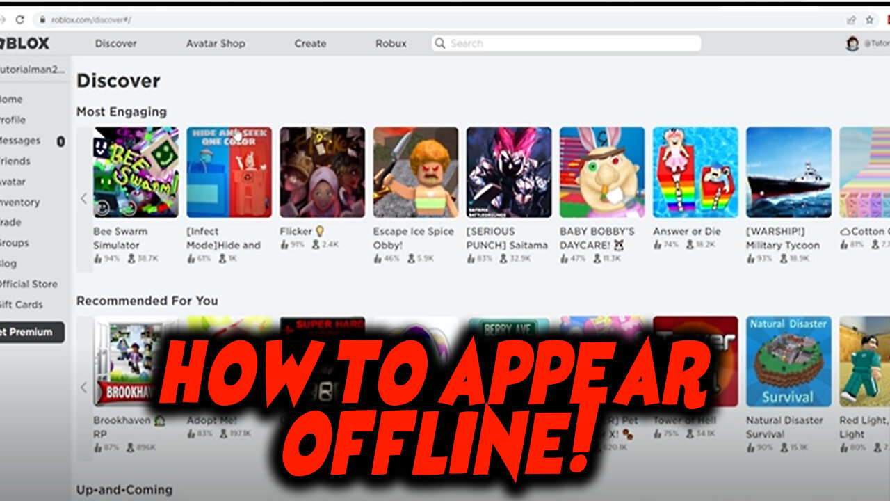 How to Appear Offline in Roblox