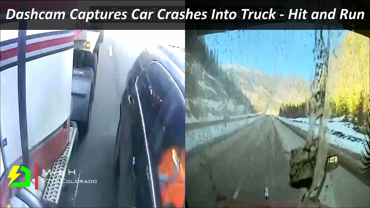 Dashcam Captures Car Crashes Into Truck - Hit and Run | Dashcam Ltd