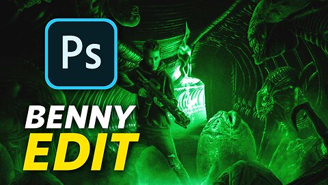 How I created artwork for Benny's Production edit challenge with Aliens | Speed Art Photoshop War