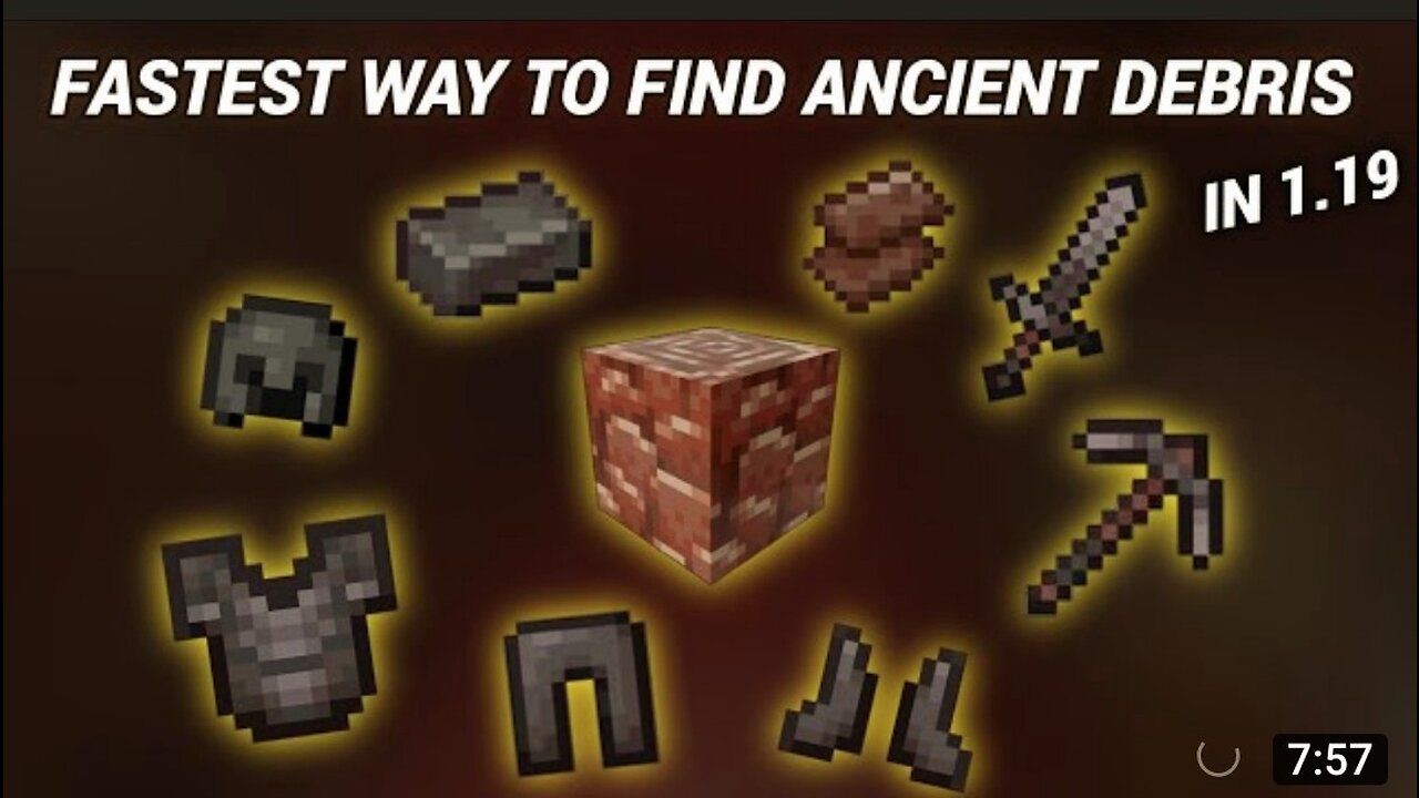 EASY WAY TO FIND ANCIENT DEBRIS IN MINECRAFT PE 1.19 (HINDI)