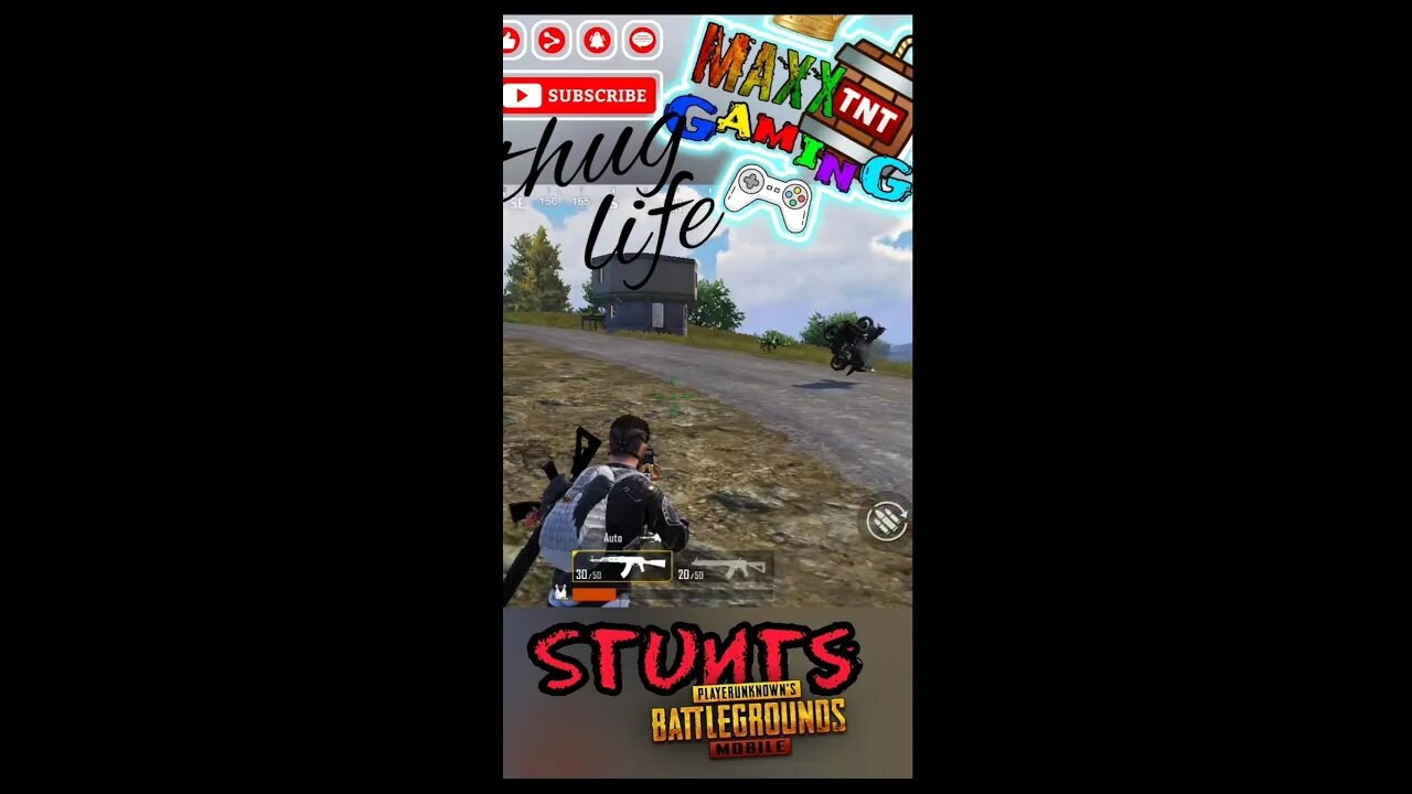 Pubg Mobile ( Motorcycle stunts ) 💯