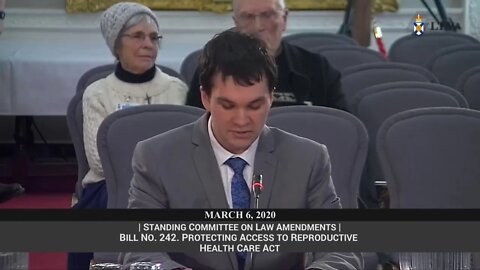 Kevin Ahern Speaks Against Nova Scotia Bubble Zone Bill 242
