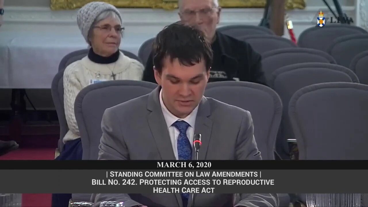 Kevin Ahern Speaks Against Nova Scotia Bubble Zone Bill 242