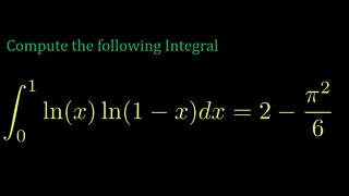 integral of lnx ln(1-x) from 0 to 1