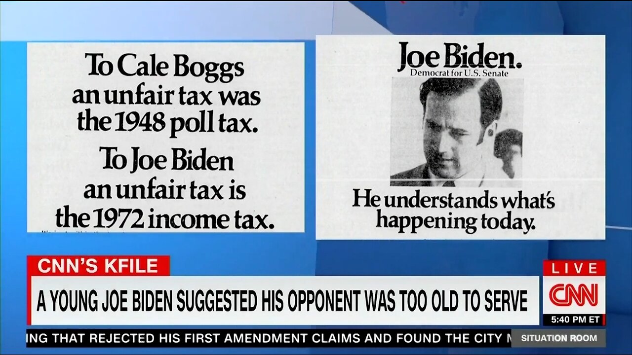 CNN: 51 Years Ago Biden Suggested His Opponent Was Too Old