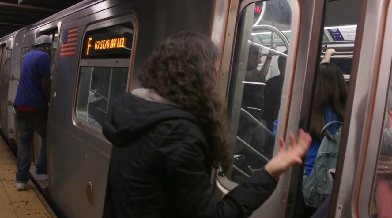 Watch NYers' Hearts Break As They JUST Miss The Subway Train cut 1
