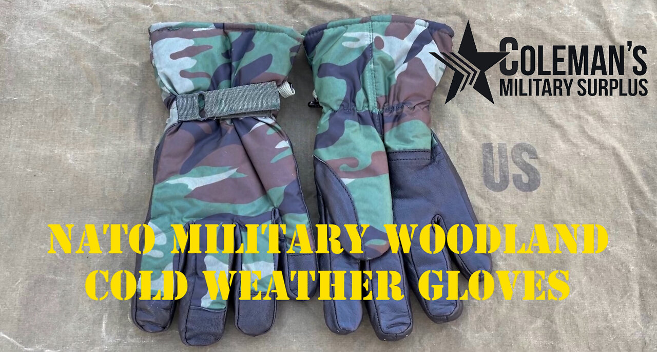 NATO MILITARY WOODLAND COLD WEATHER GLOVES from Coleman’s Military Surplus