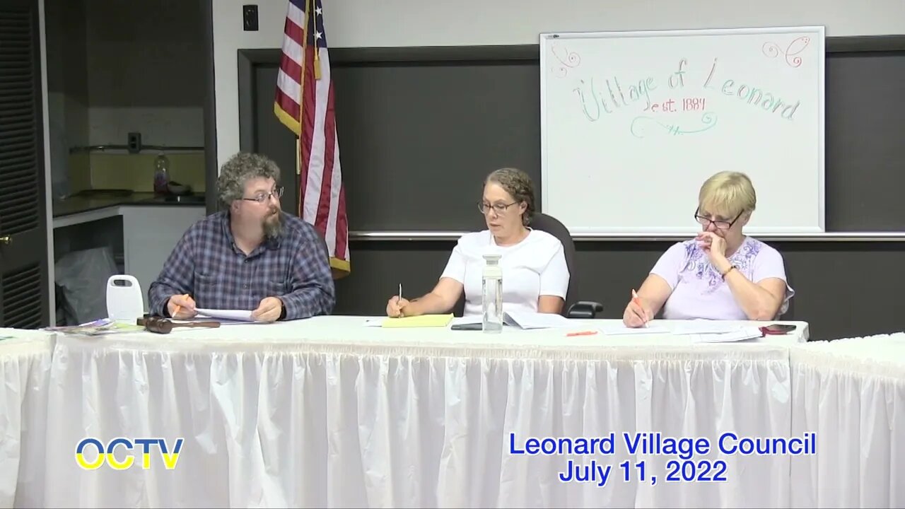 Leonard Village Council 7/11/22