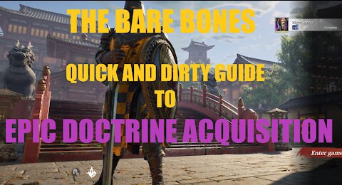 THE BARE BONES QUICK AND DIRTY GUIDE TO DOCTRINE ACQUISITION