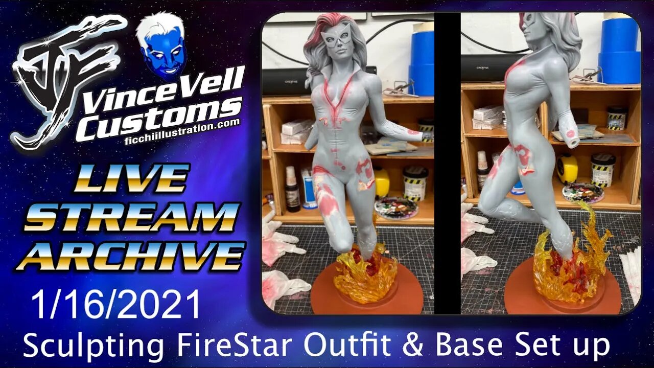 VinceVellCUSTOMS Live Stream - Working on FireStar Fire/Base continued