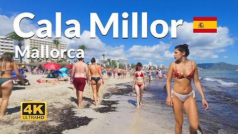 Cala Millor Mallorca Beach Walk 4K Majorca Spain 🇪🇸