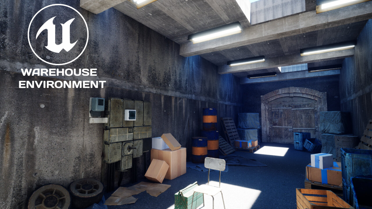 Unreal Engine 5 Warehouse Environment - Timelapse