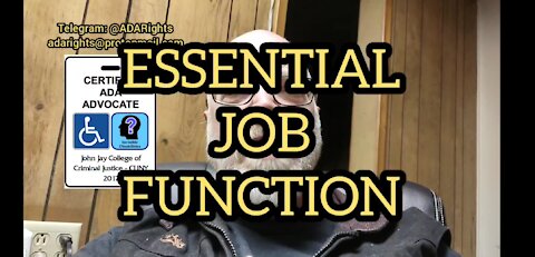 ESSENTIAL JOB FUNCTION