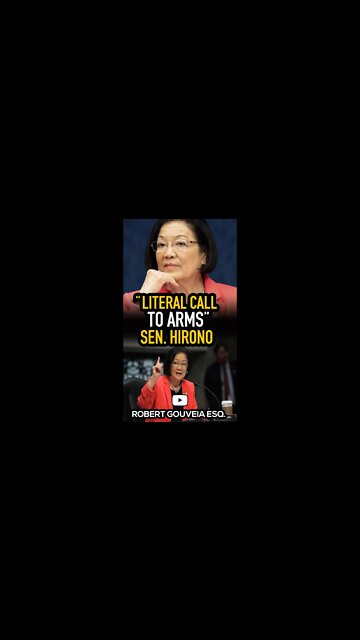 Sen. Hirono: "Literal Call to Arms" #shorts