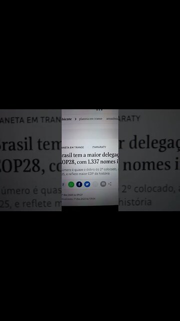 Brasil tem a maior comitiva da COP 28