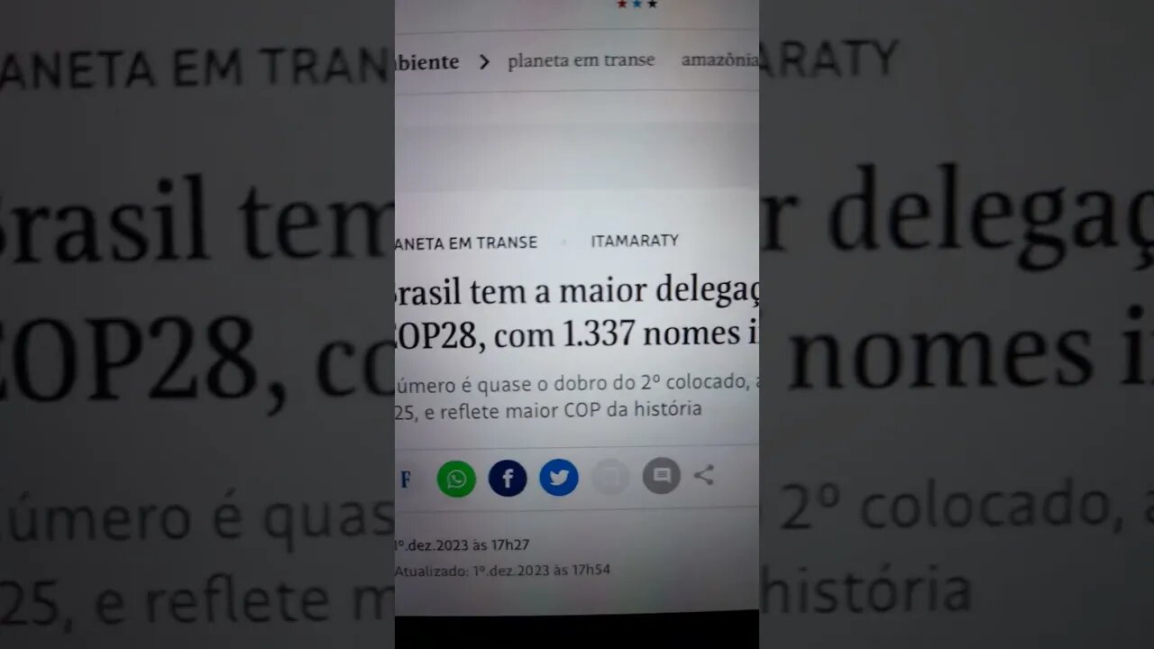 Brasil tem a maior comitiva da COP 28