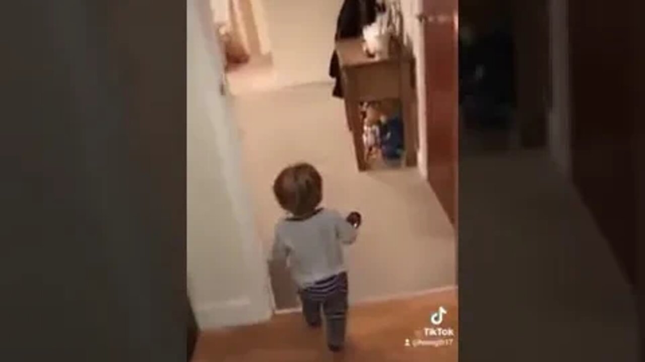 Toddler hits toddler with metal spoon
