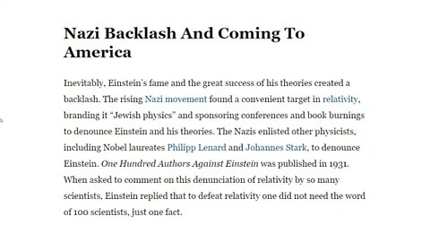 One Hundred Authors Against Einstein