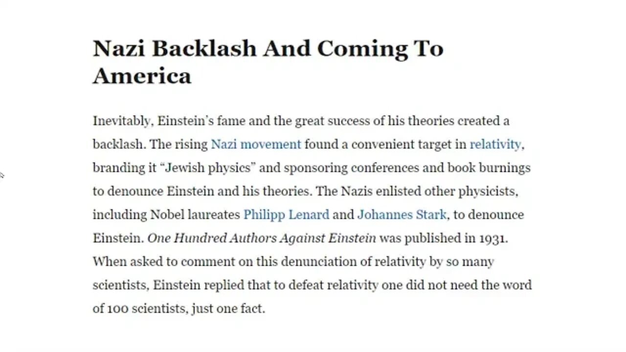 One Hundred Authors Against Einstein