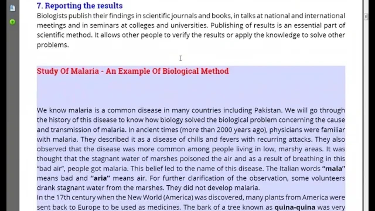 Bio 8 Lec 3 Biological problem steps 5,6&7