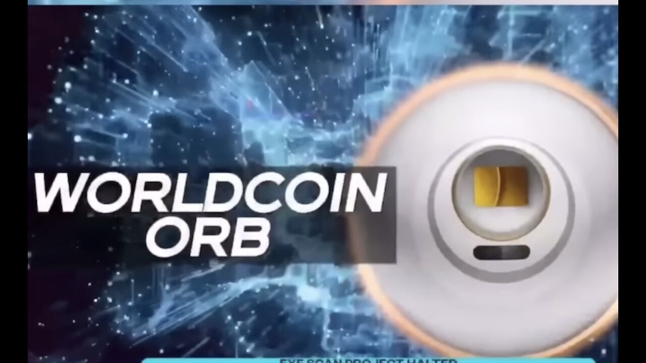 Russell Brand showing “Worldcoin Orb” that scans eyeballs for payments and social score tracking