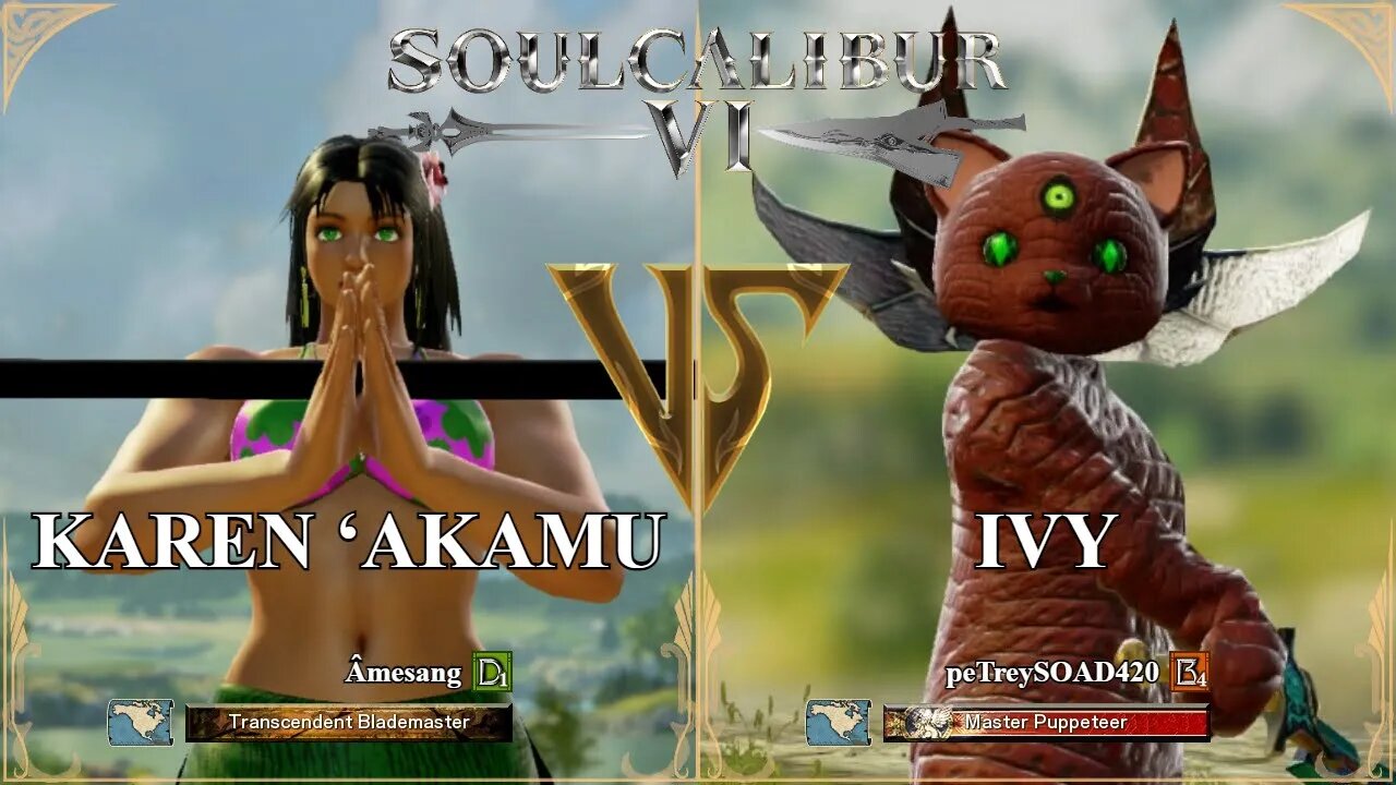 Karen ‘Akamu (Âmesang) VS Ivy (peTreySOAD420) (SoulCalibur™ VI: Online)