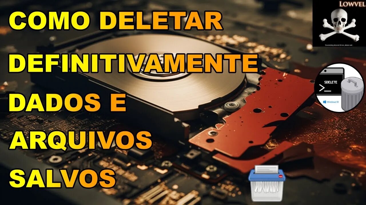 Elimine dados e arquivos sensíveis com triturador e formatação de baixo nível.