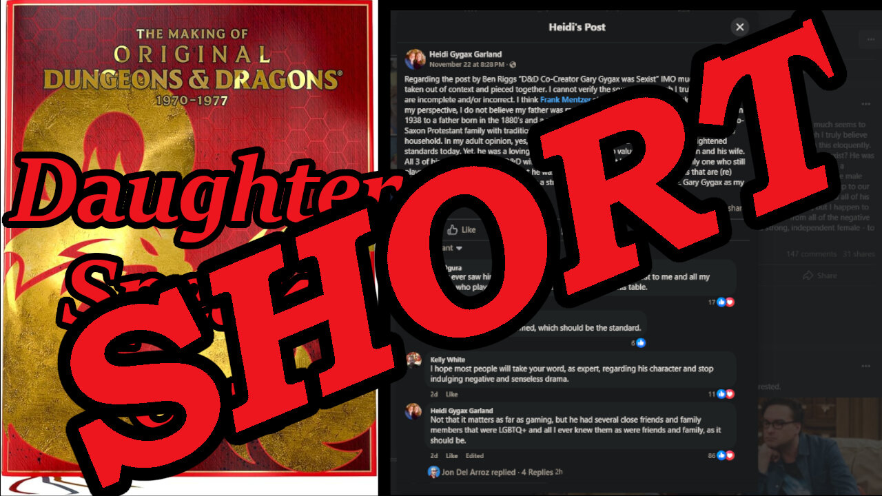 #dnd #garygygax #daughter defends against #wotc #wizardsofthecoast #gamers4harris #fyp #shorts