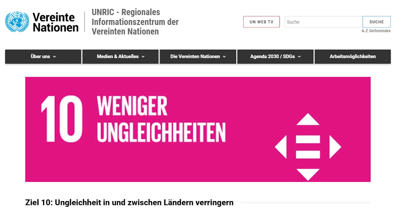 Ziel 10: Ungleichheit zwischen Ländern verringern? Wahre Agenda: Da die Ungleichheit...
