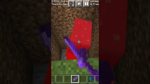 In How many hits we kill🔪 a warden|| #shorts #minecraftpe