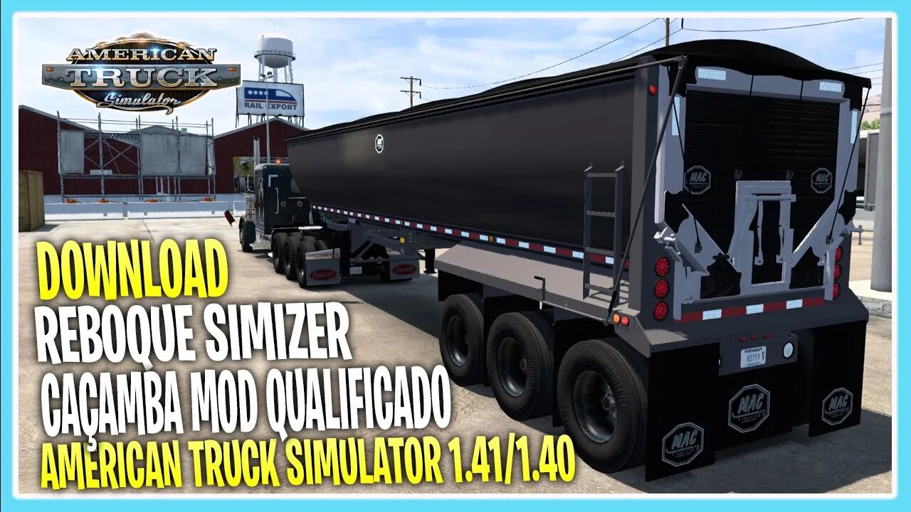 REBOQUE SIMIZER CAÇAMBA AMERICAN TRUCK SIMULATOR 1.41 1.40