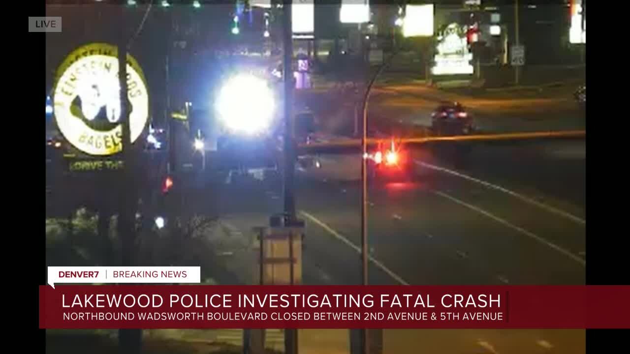 Portion of Wadsworth Boulevard closed after pedestrian hit, killed in Lakewood