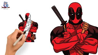 How To Draw Marvel Deadpool Step by Step - Easy Art Tutorial