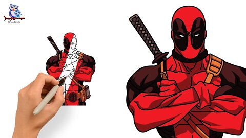 How To Draw Marvel Deadpool Step by Step - Easy Art Tutorial