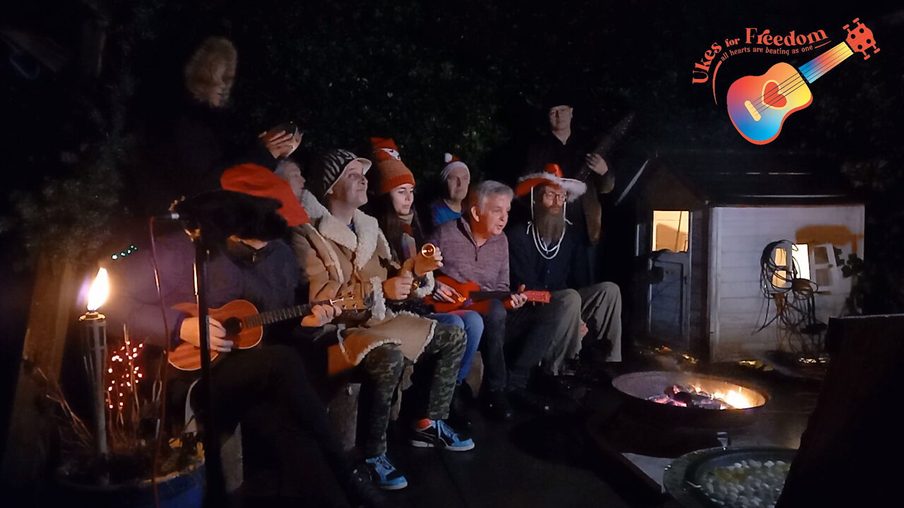 kerstgroet van Potkaars met muziek van de Ukes for Freedom