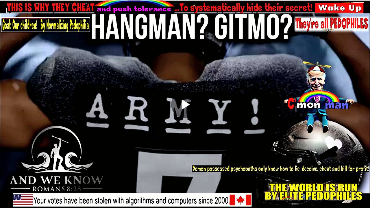 12.16.24: HANGMAN at ARMY/NAVY GAME, GITMO, End is NEAR Comms, Trump CARD! PRAY!